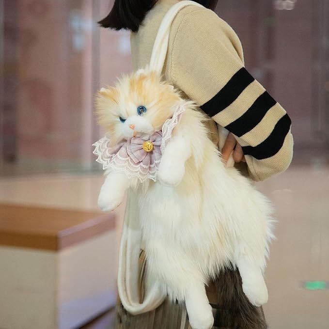 Cute Plush Cat Backpack - Image 2
