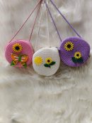 Round Crochet Sling Bag