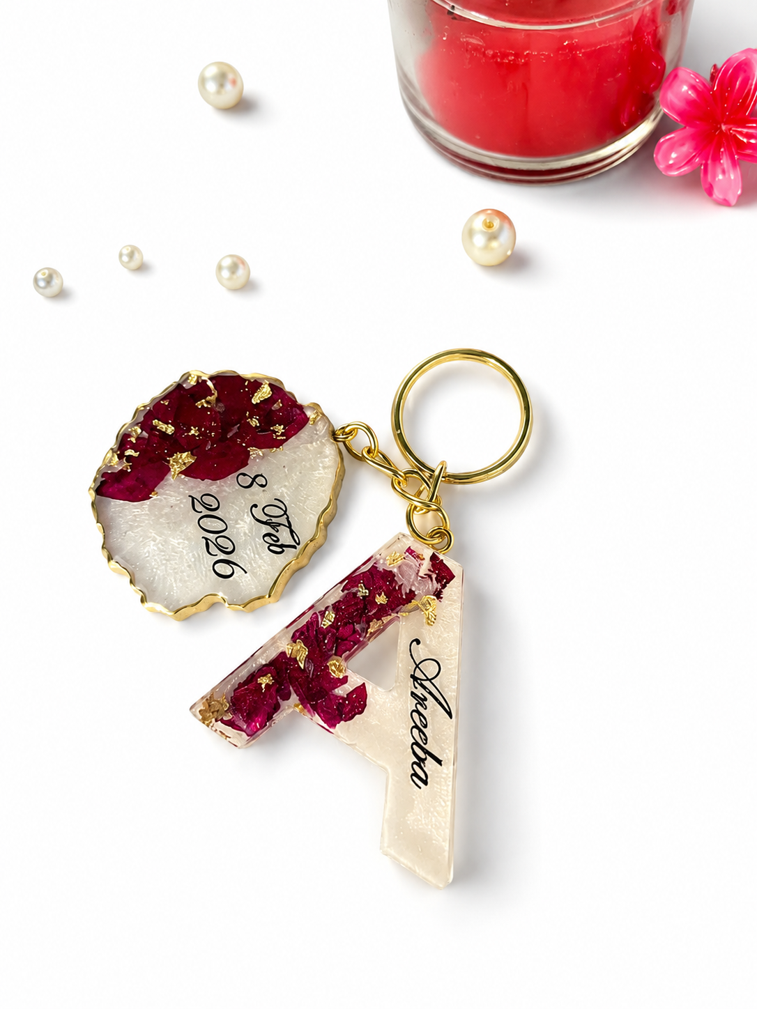 Personalized Resin Art Keychain - Image 2