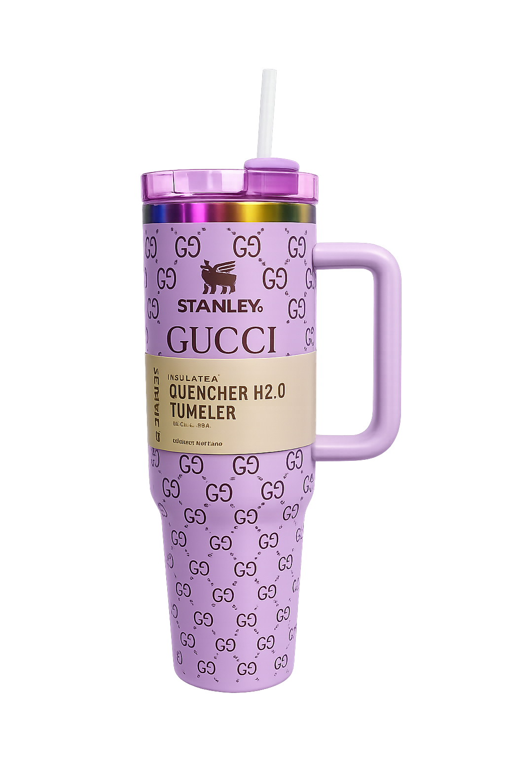 Premium Insulated Tumbler with Handle & Straw