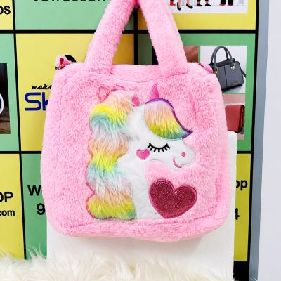 Unicorn Plush Handbag for Kids