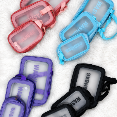 Transparent Travel Organizer Wash Bag Set