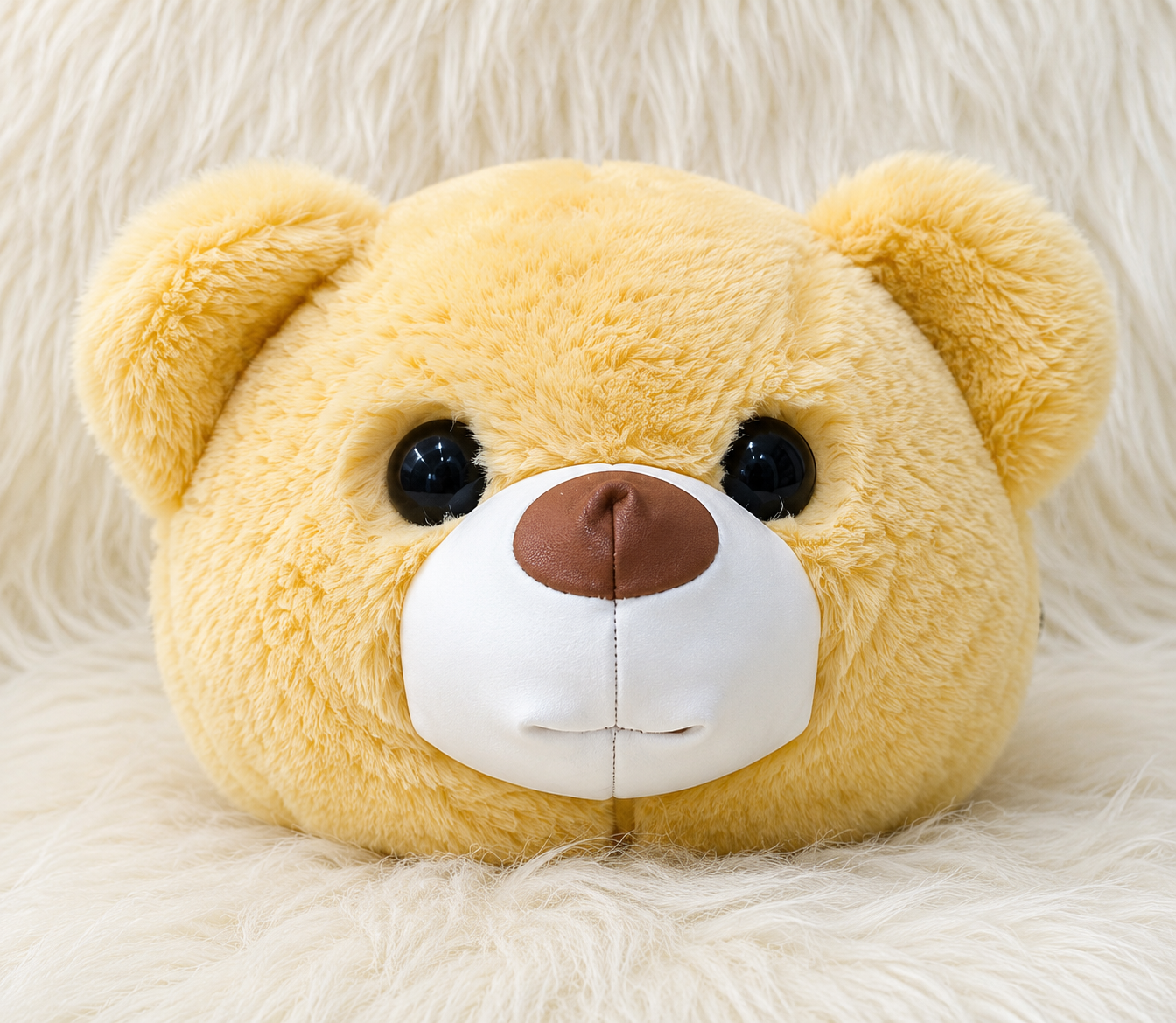 Cute Teddy Bear Head Plush Cushion - Image 3