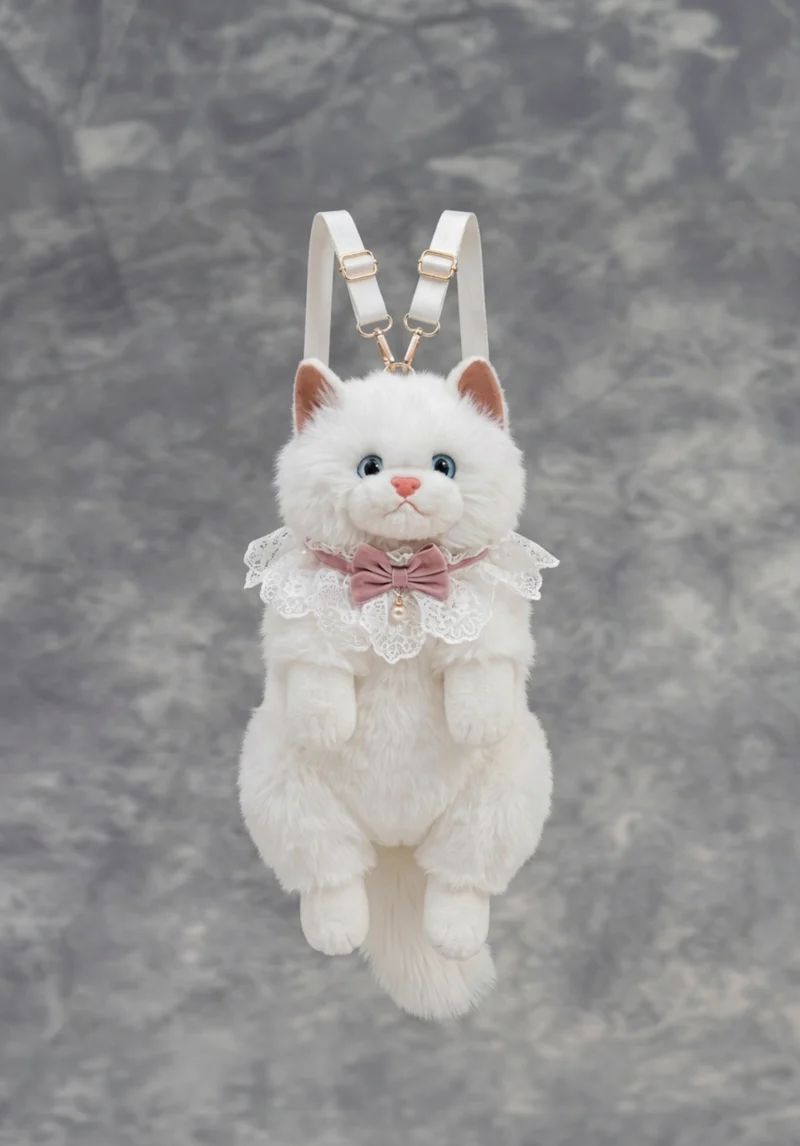 Cute Plush Cat Backpack
